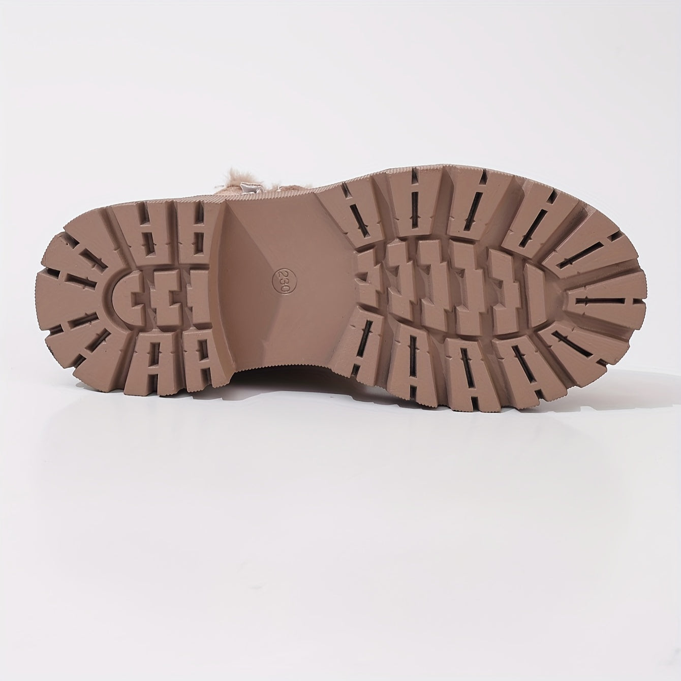 Warme pluche snowboots met ritssluiting en robuuste zool – Dames