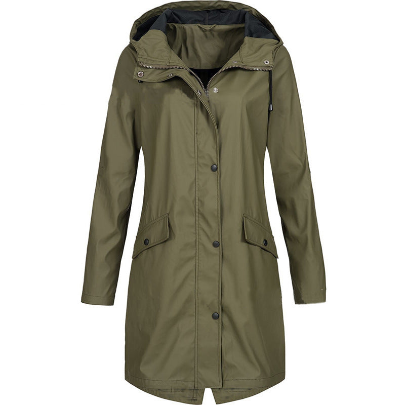 Stijlvolle regen trenchcoat voor de herfst met elegante pasvorm – Dames