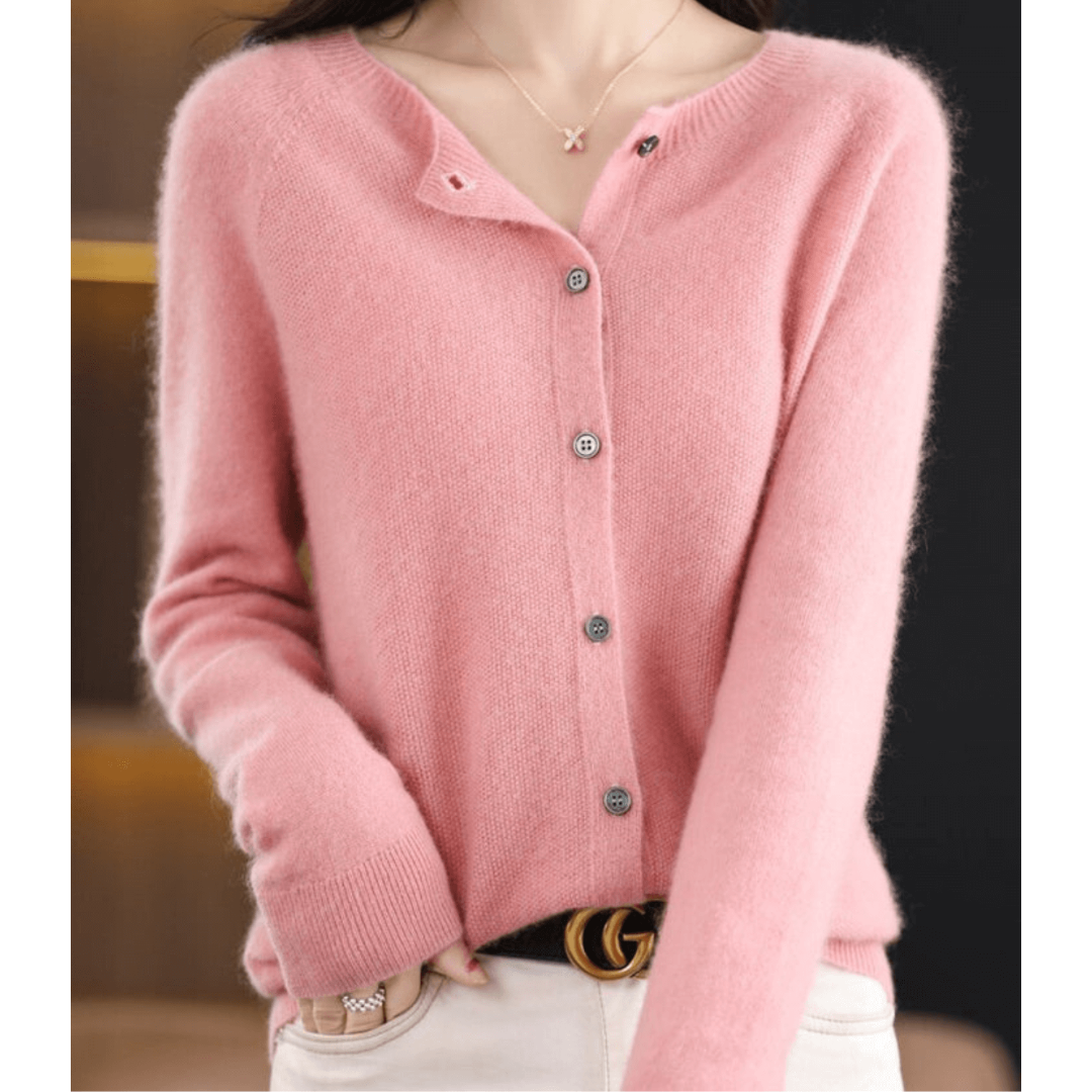 Zachte gebreide cardigan met knoopsluiting – Dames