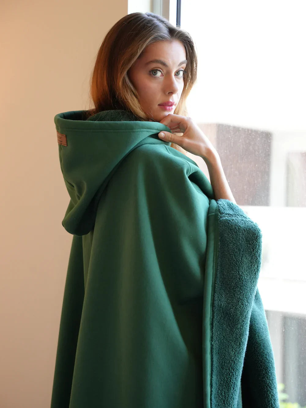 Wijde hoodie blanket van zachte fleece voor ultiem comfort – Dames