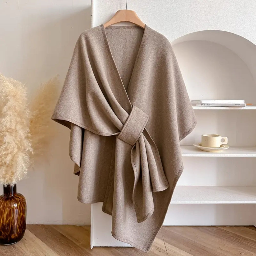 Elegante sjaaljas met winddichte microvezelmix – Dames
