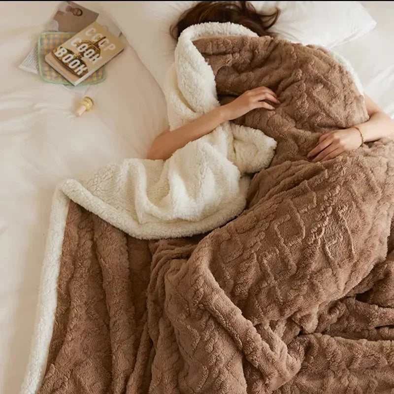 Lamswollen winterdeken met dikke voering voor ultieme warmte – Dames