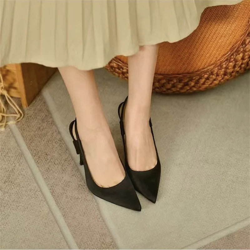 Elegante slingback pumps met hoge hak voor feestdagen en chique avonden – Dames