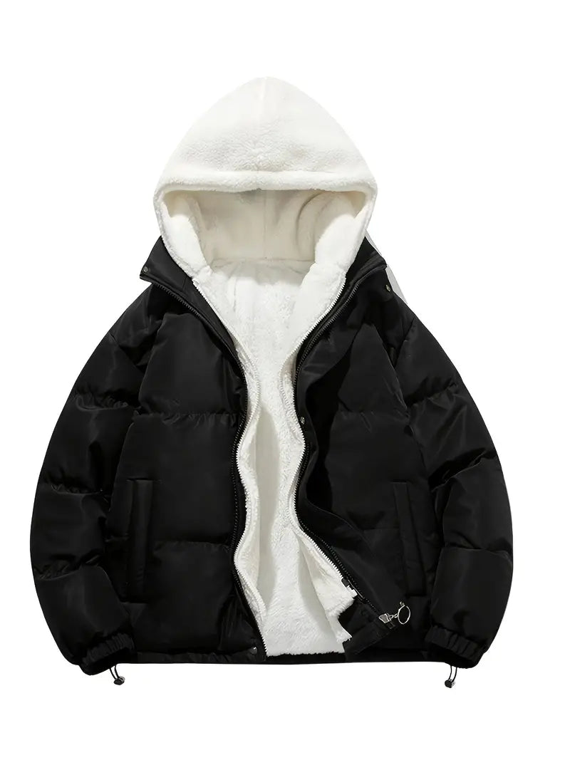 Warme winter pufferjas met capuchon en comfortabele pasvorm – Dames
