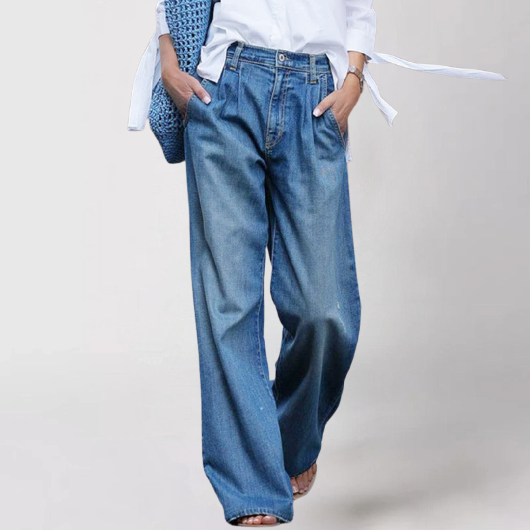 Comfortabele wijde denim jeans – Dames