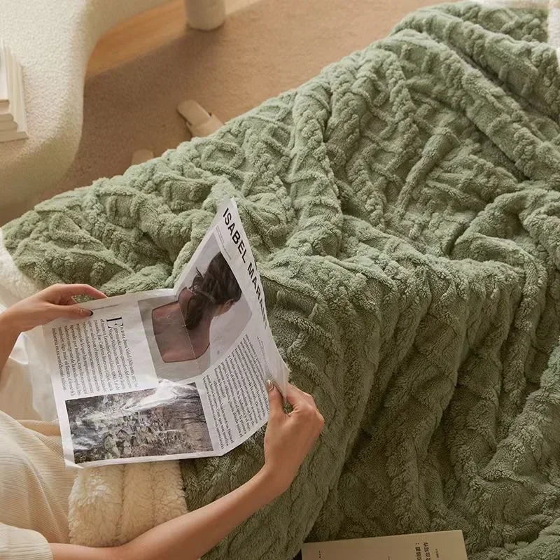 Lamswollen winterdeken met dikke voering voor ultieme warmte – Dames