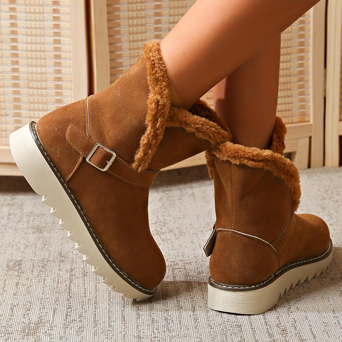 Comfortabele sneeuwlaarzen met warme voering en stevige zool – Dames