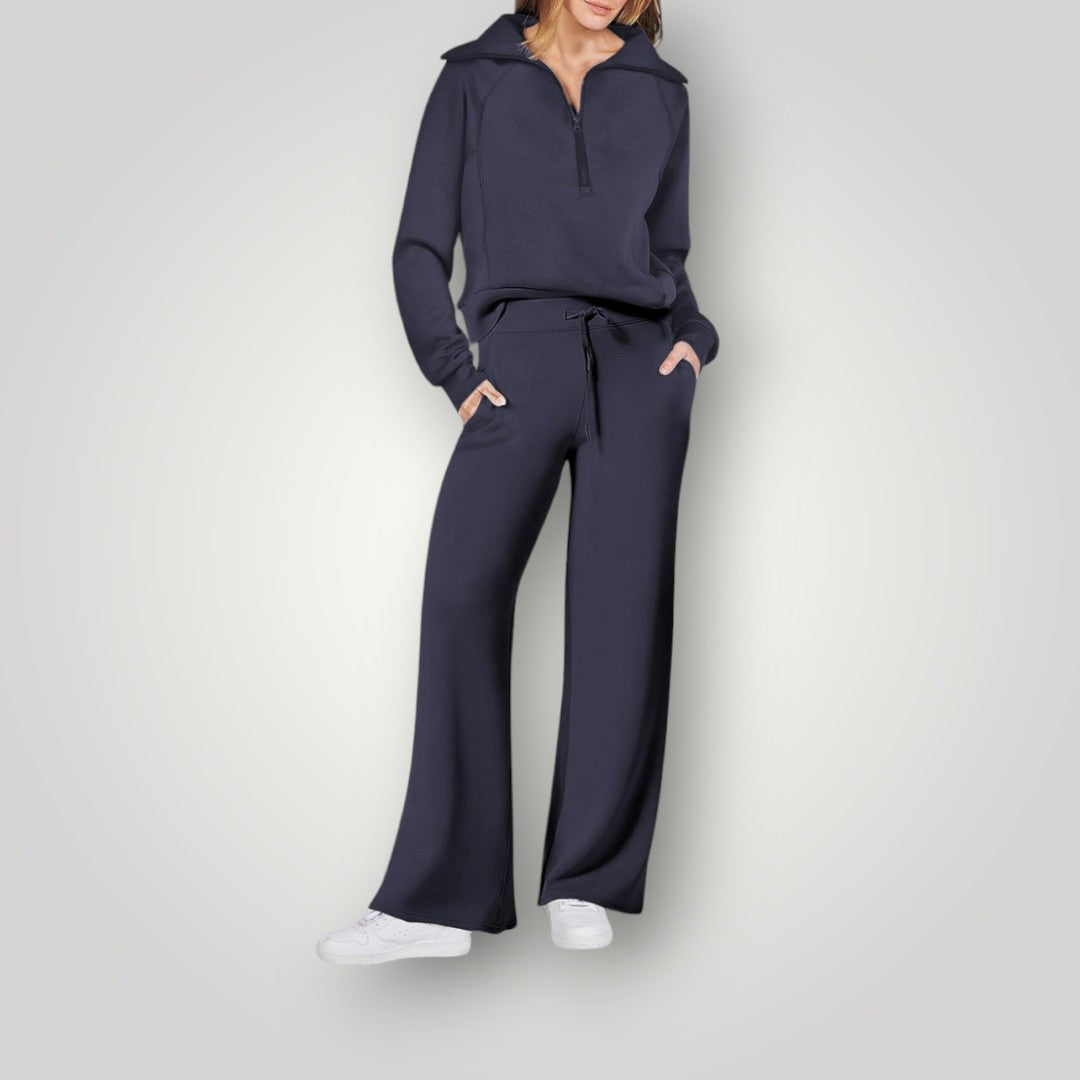 Comfortabele loungewear herfst set met minimalistisch ontwerp – Dames