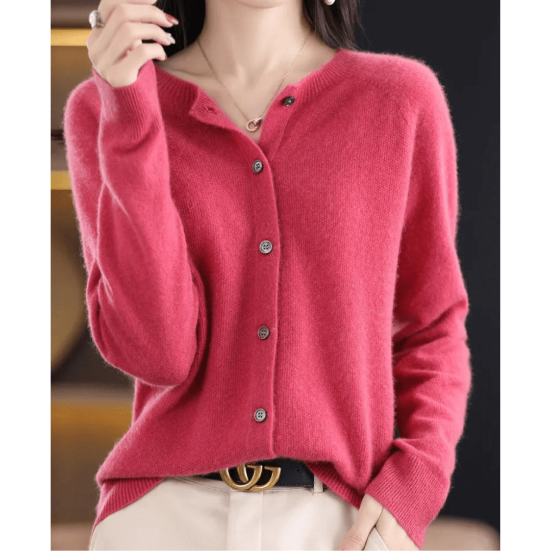 Zachte gebreide cardigan met knoopsluiting – Dames