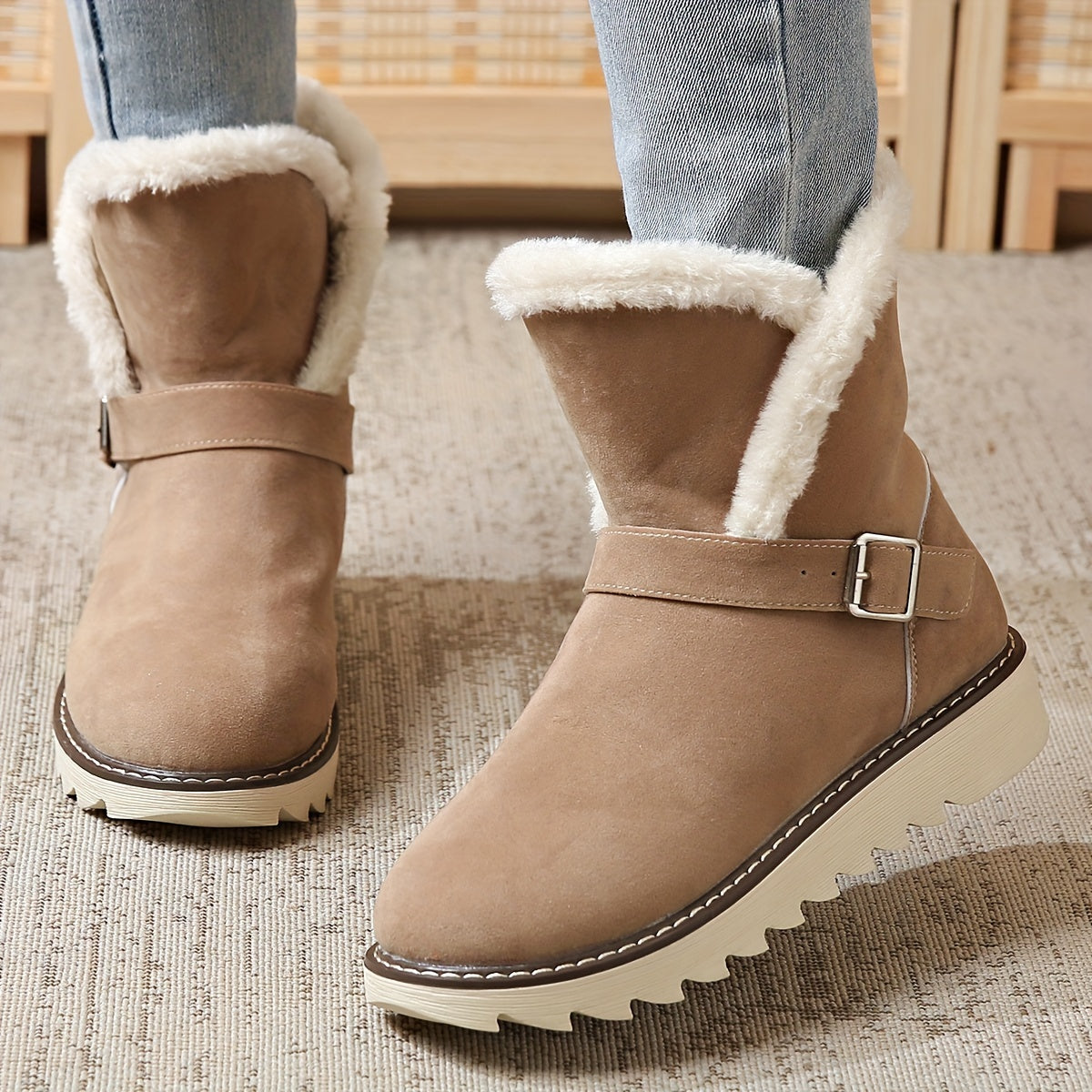 Comfortabele sneeuwlaarzen met warme voering en stevige zool – Dames