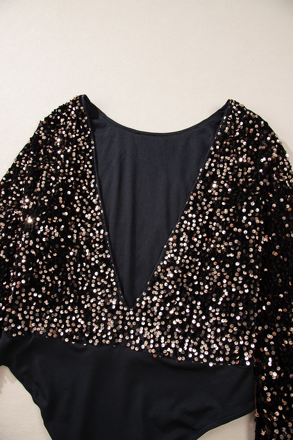 Verleidelijke bodysuit van polyester met pailletten voor de zomer – Dames