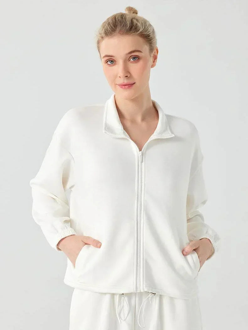 Comfortabel herfst vest met ritssluiting en steekzakken – Dames