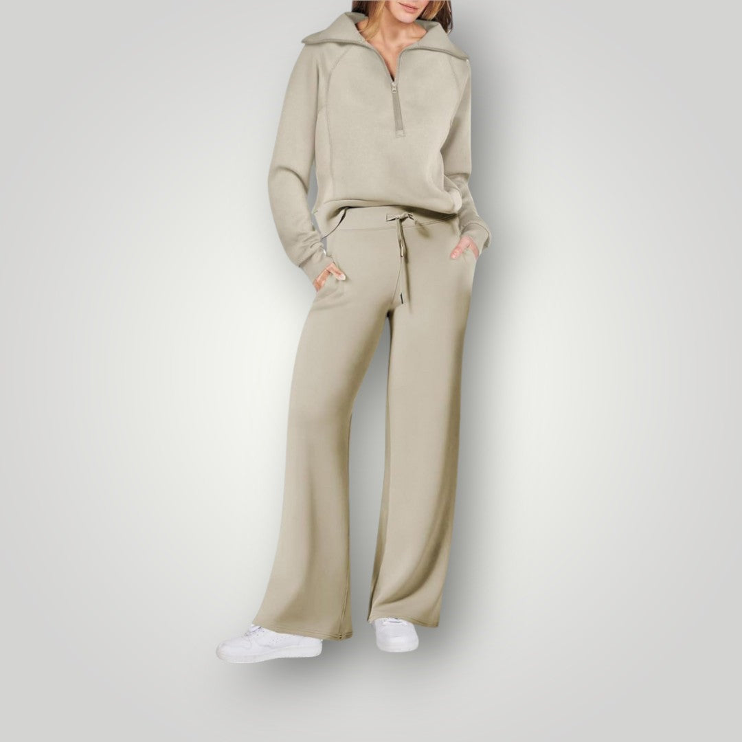 Comfortabele loungewear herfst set met minimalistisch ontwerp – Dames
