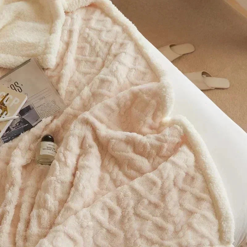 Lamswollen winterdeken met dikke voering voor ultieme warmte – Dames