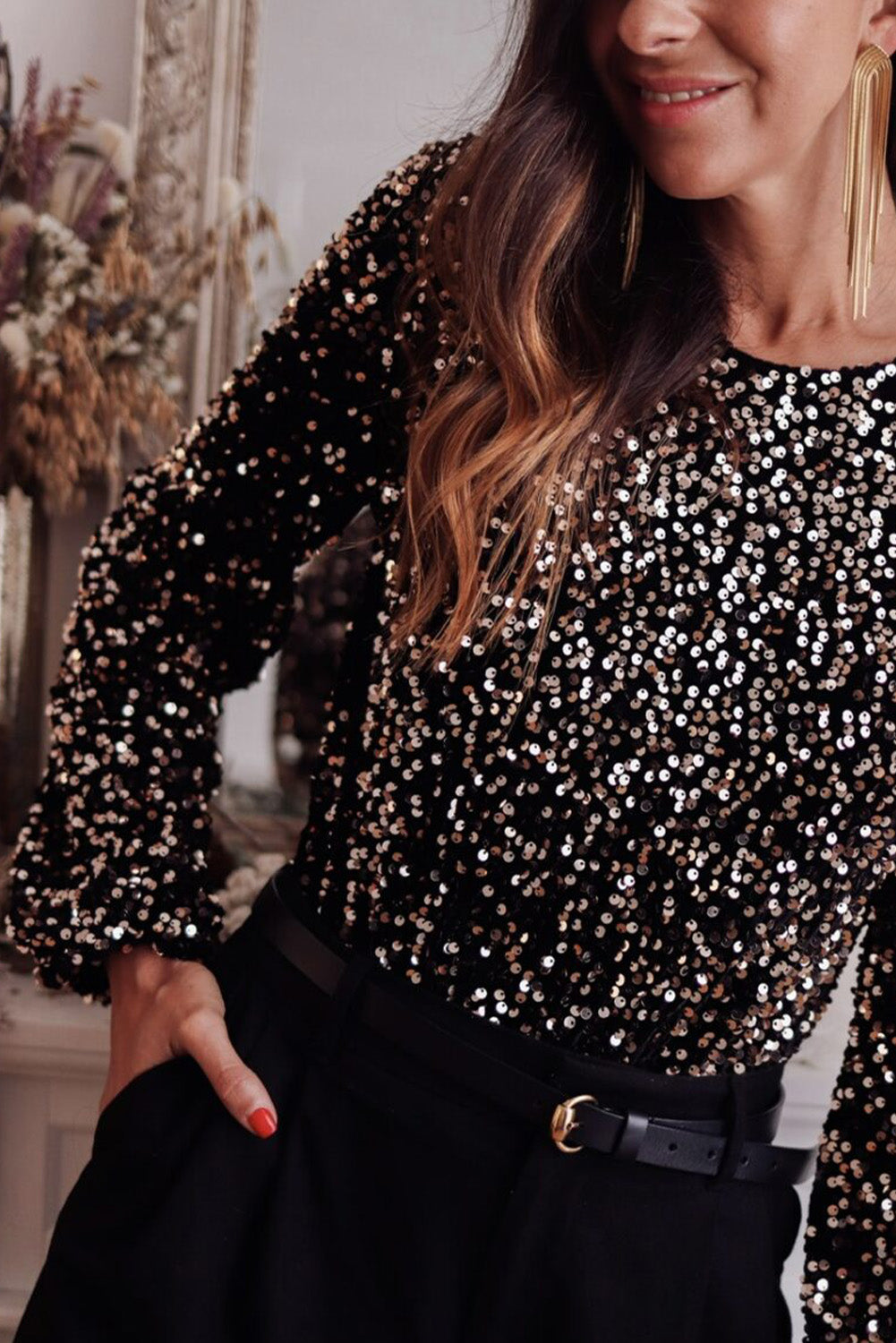 Verleidelijke bodysuit van polyester met pailletten voor de zomer – Dames