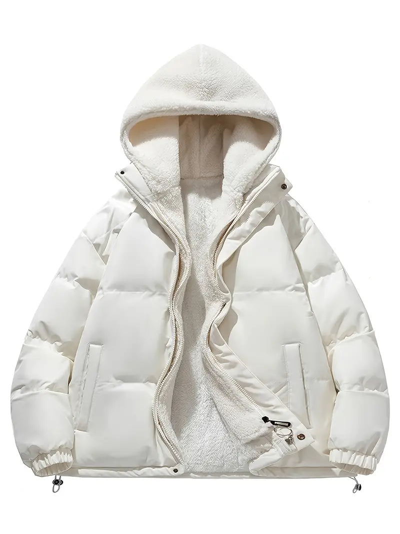 Warme winter pufferjas met capuchon en comfortabele pasvorm – Dames