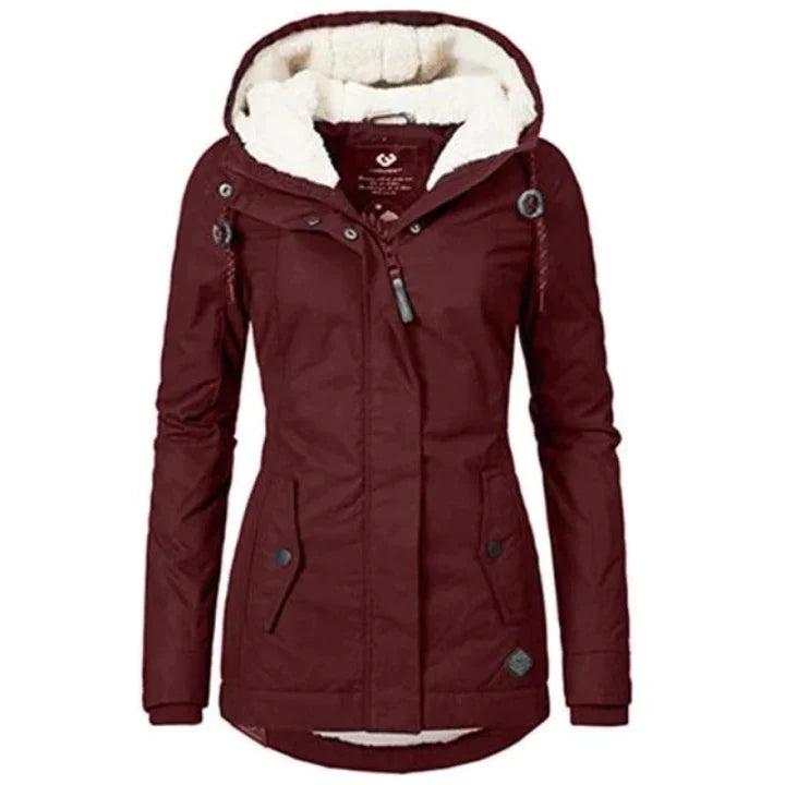 Lange winterjas met tijdloze elegante pasvorm – Dames