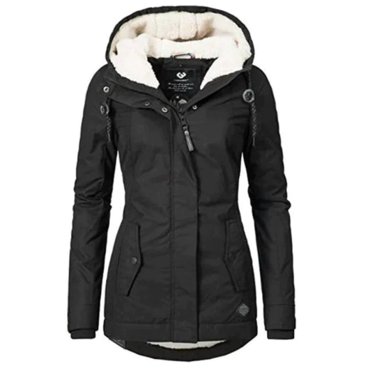 Lange winterjas met tijdloze elegante pasvorm – Dames