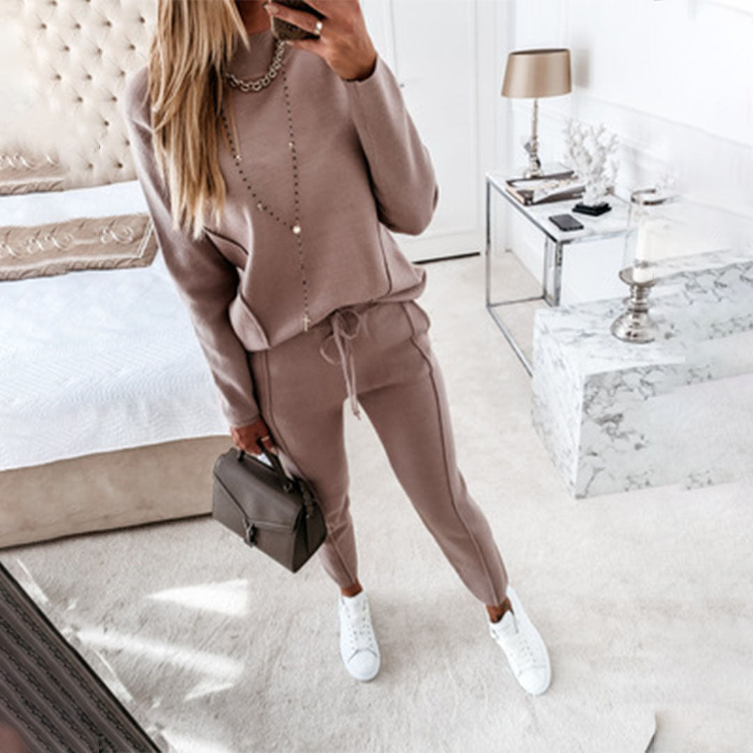 Comfortabel tweedelig casual set van zacht stof – Dames