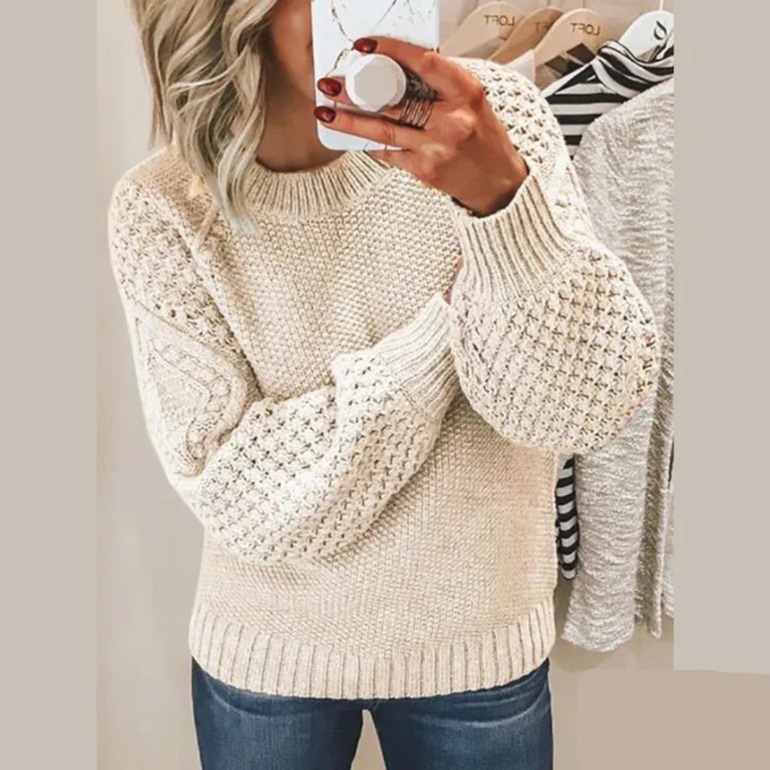 Chique warme wintertrui met elegante pasvorm – Dames