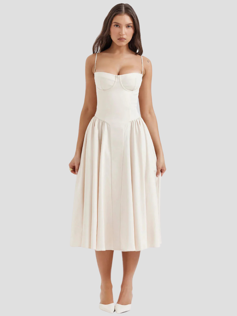 Bella | Elegante Retro Midi Jurk Voor Dames