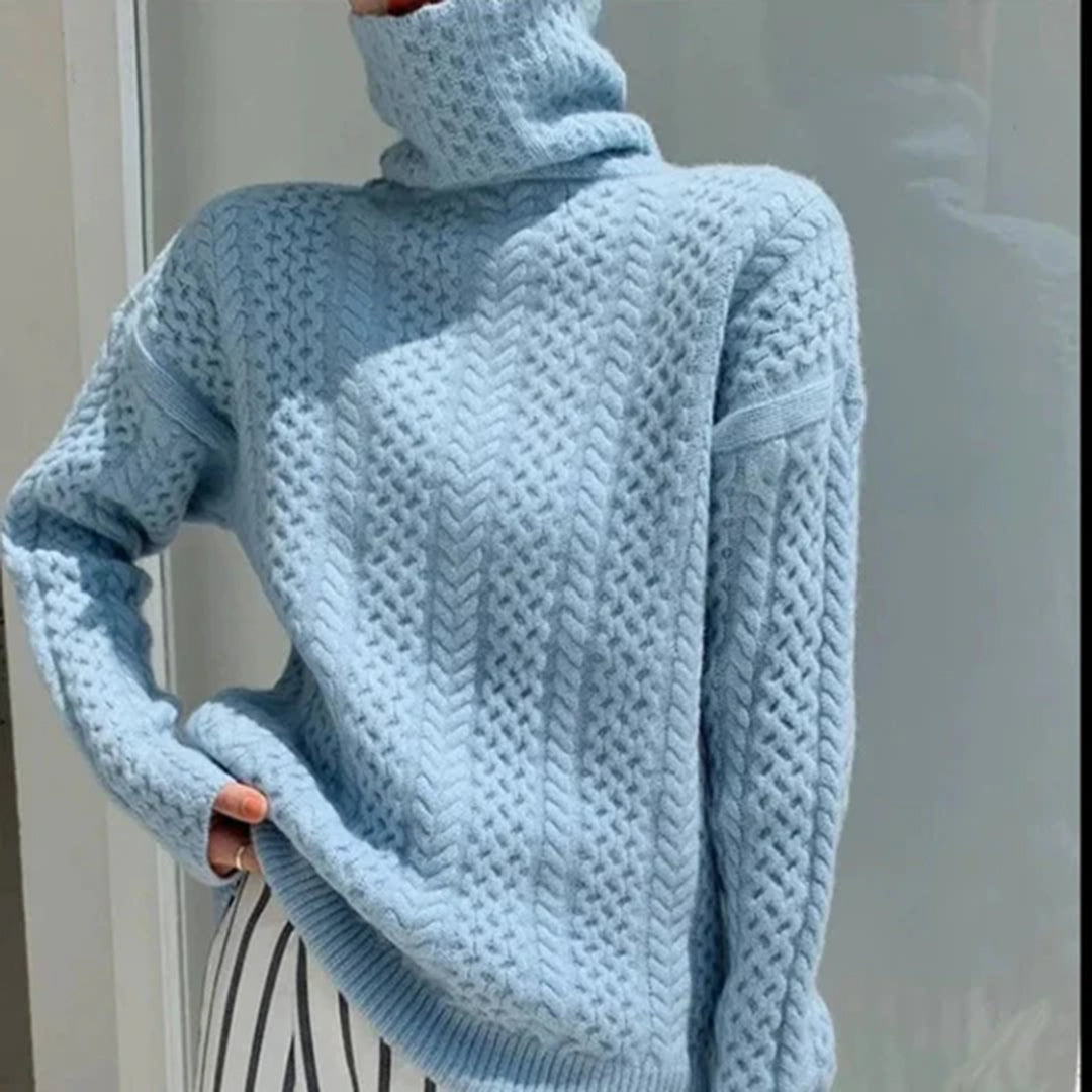 Comfortabele coltrui van wol met elegante details – Dames