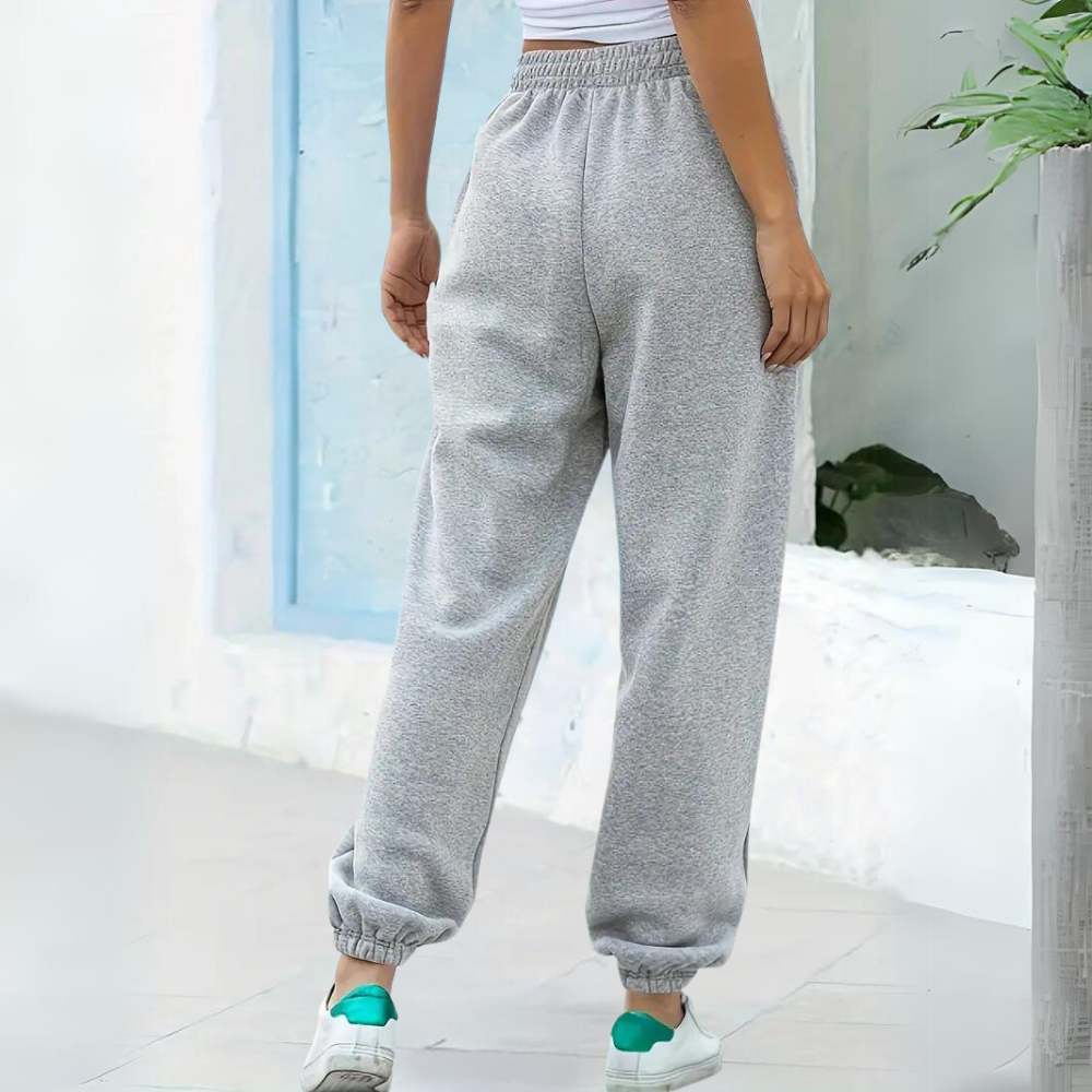 Comfortabele casual joggingbroek met hoge taille – Dames