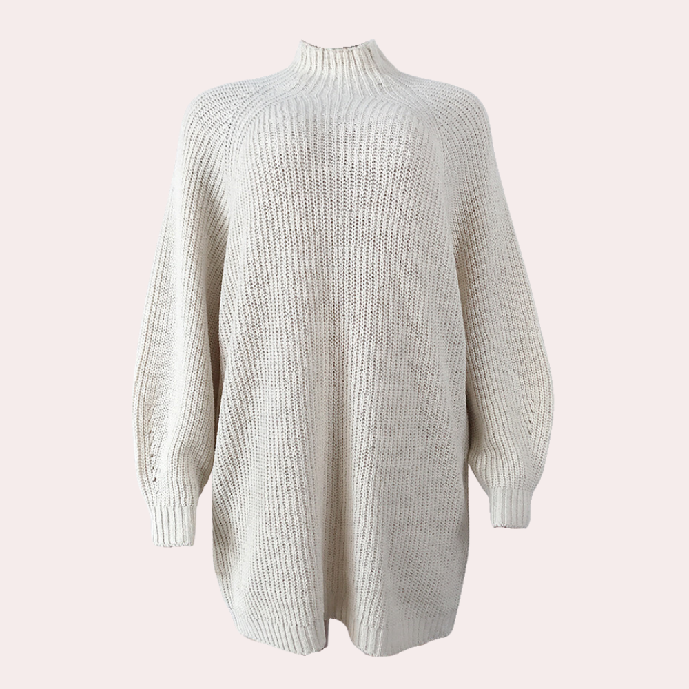 Gebreide oversized coltrui met voering – Dames
