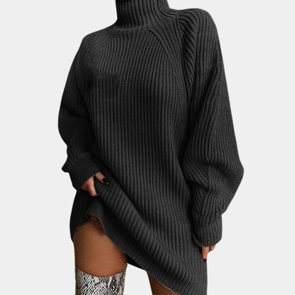 Gebreide oversized coltrui met voering – Dames