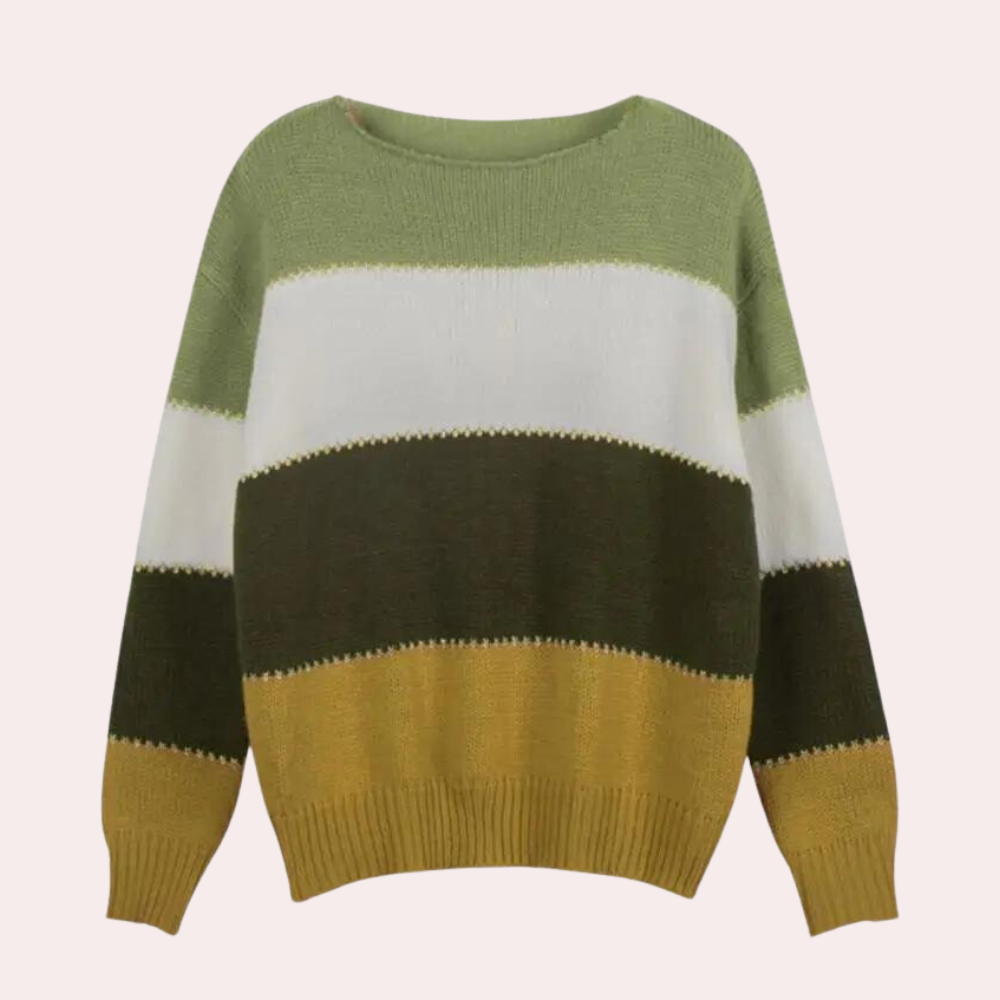Comfortabele gestreepte trui met wijde pasvorm – Dames