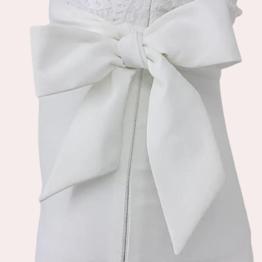 Elegante schouderloze jumpsuit met kanten details – Dames