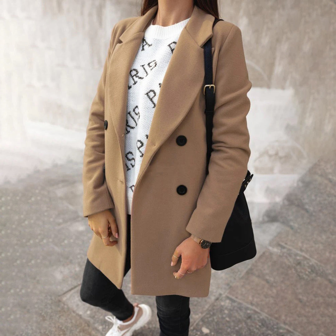 Lange nette winterjas met klassieke elegantie – Dames