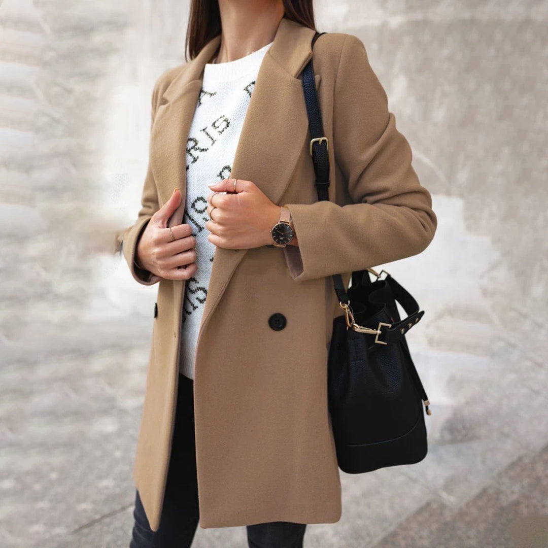 Lange nette winterjas met klassieke elegantie – Dames