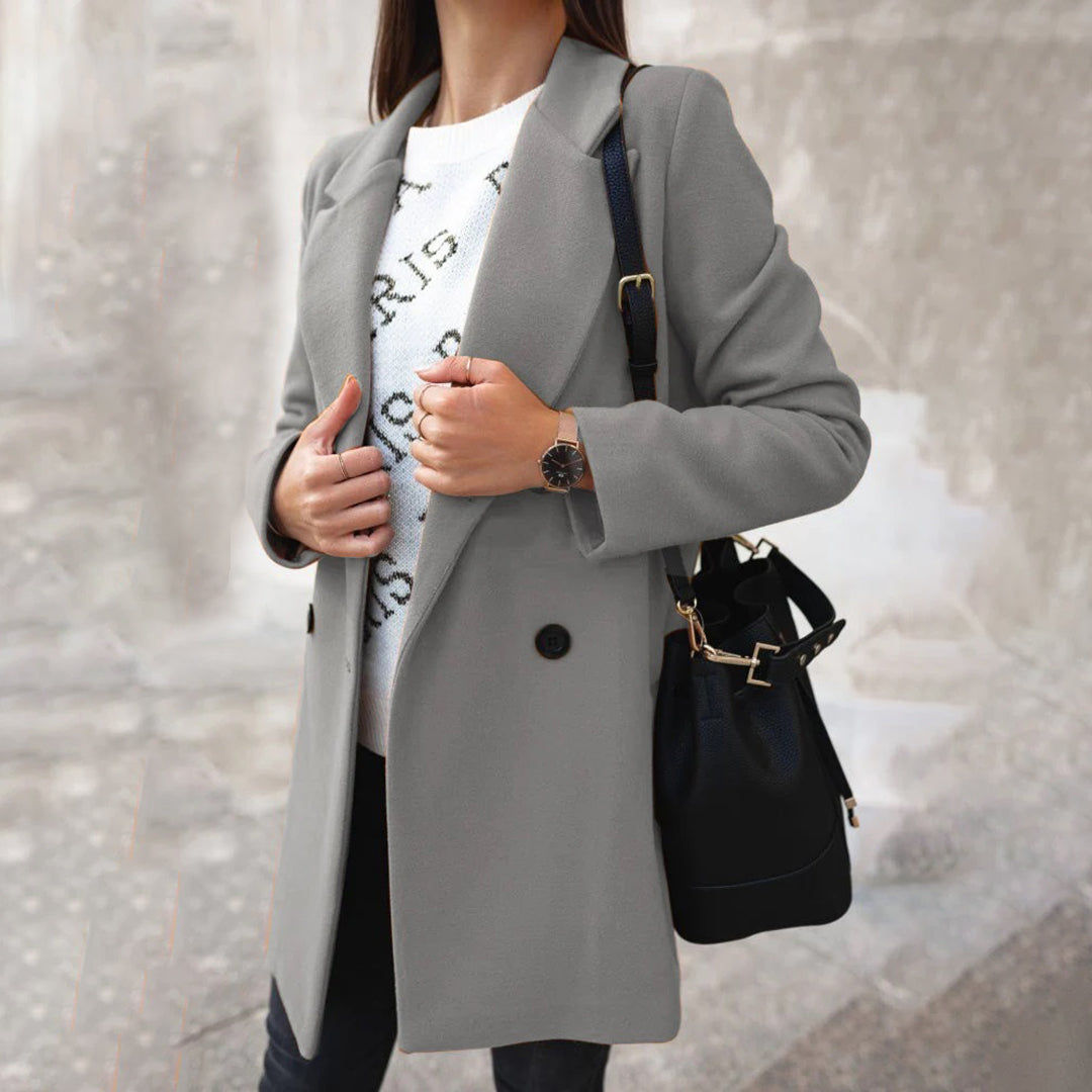 Lange nette winterjas met klassieke elegantie – Dames