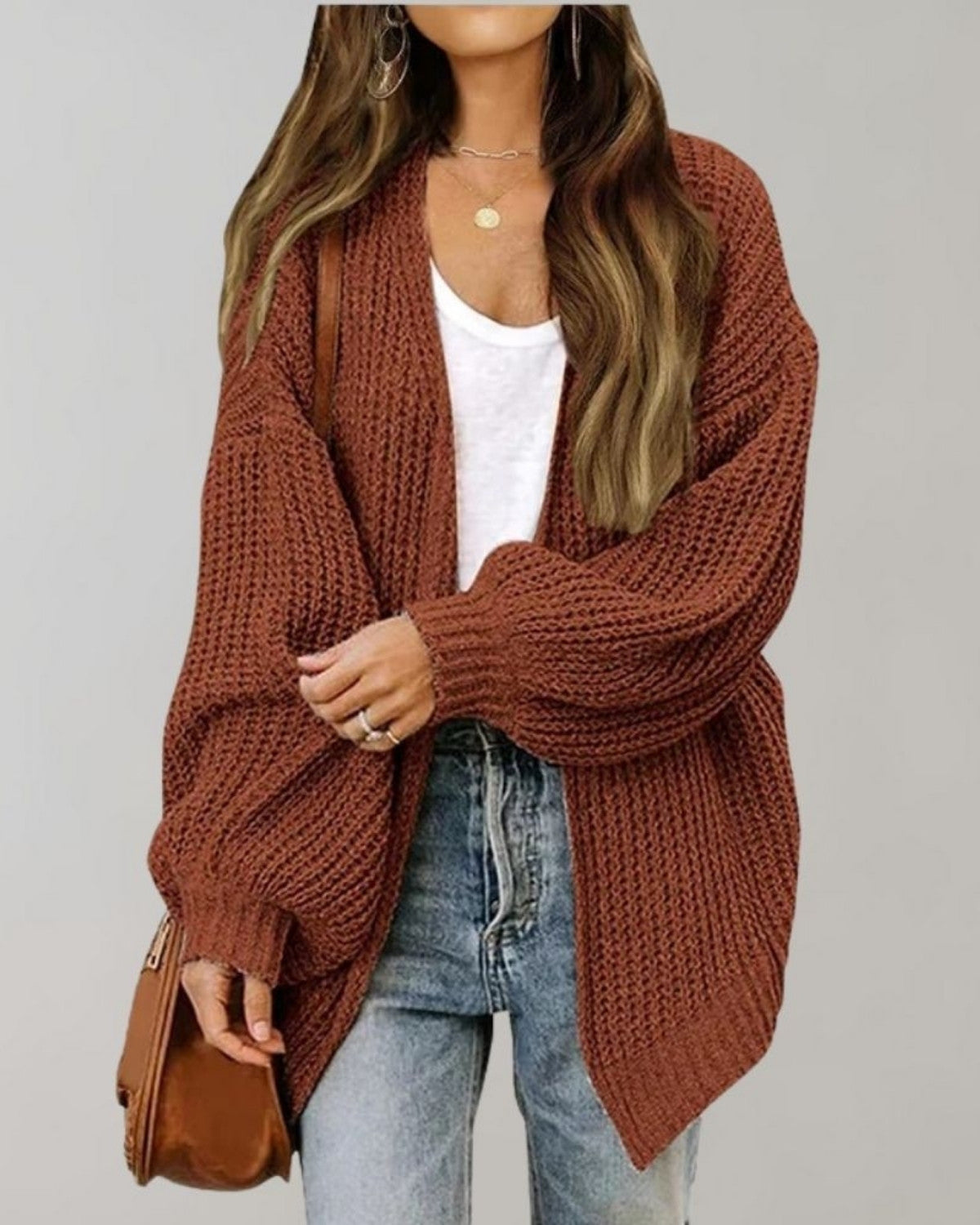 Casual gebreid damesvest met relaxte pasvorm – Dames