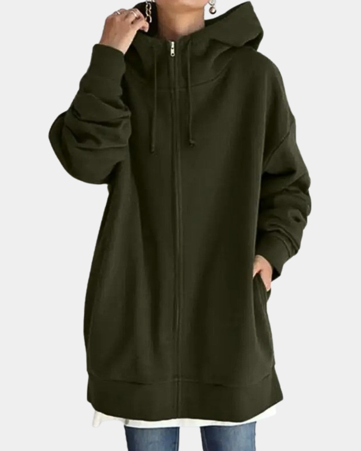 Comfortabel vest met capuchon – Dames