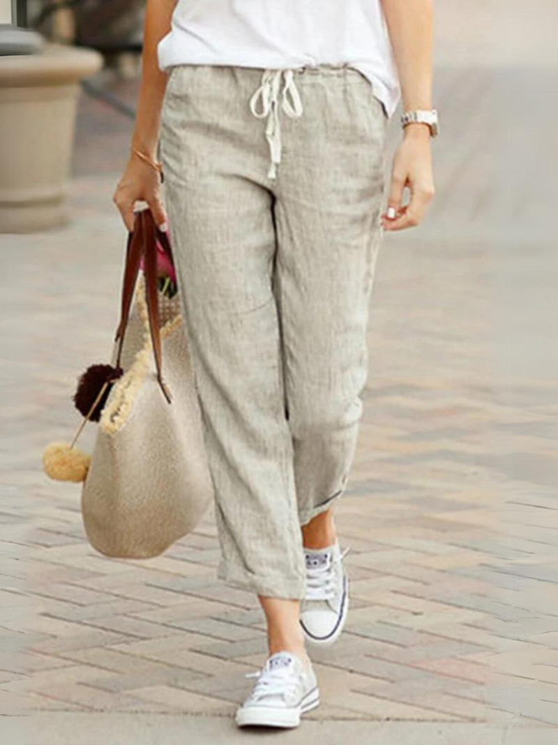 Comfortabele luchtige broek met losse pasvorm – Dames