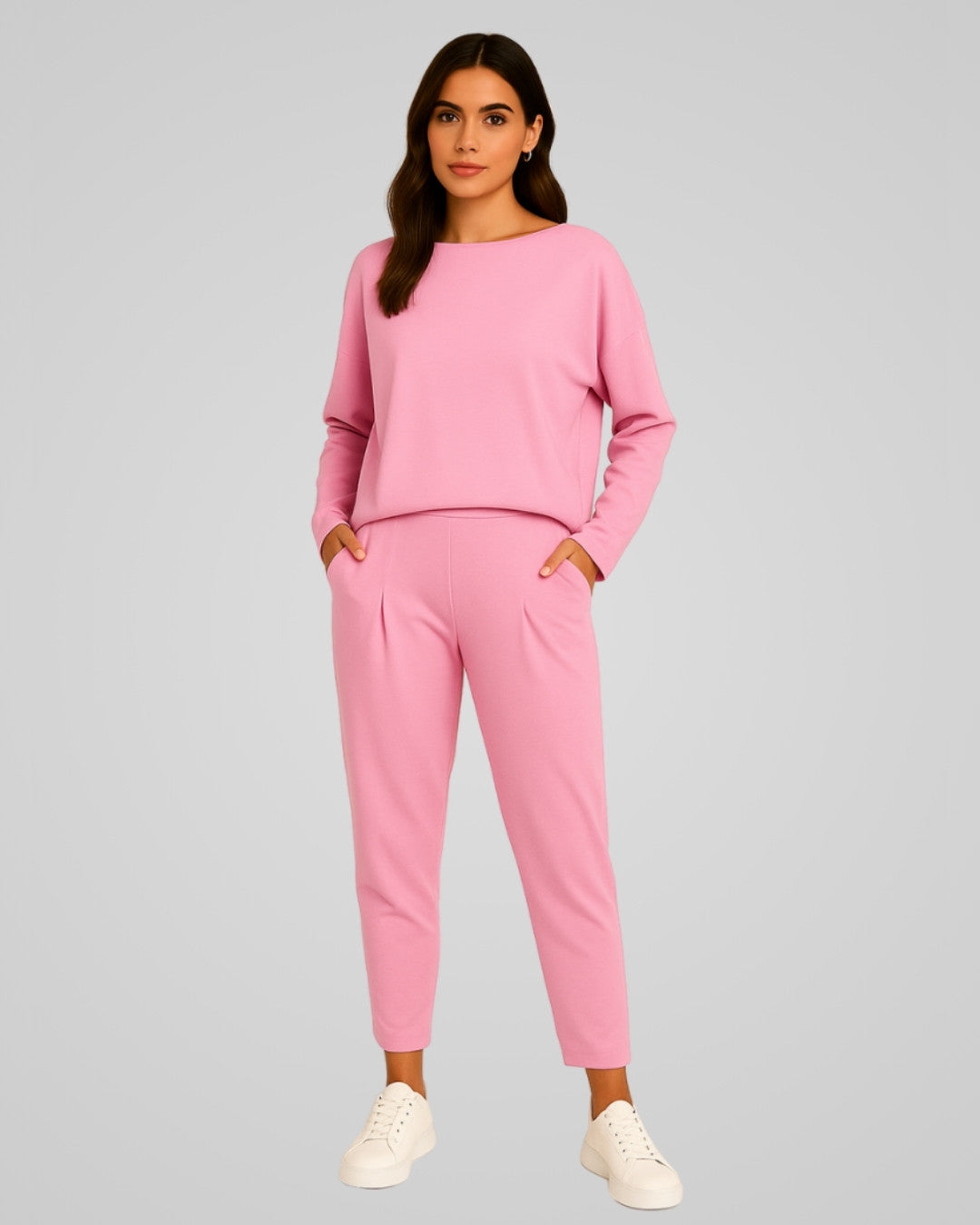 Comfortabele effen lounge set - Dames