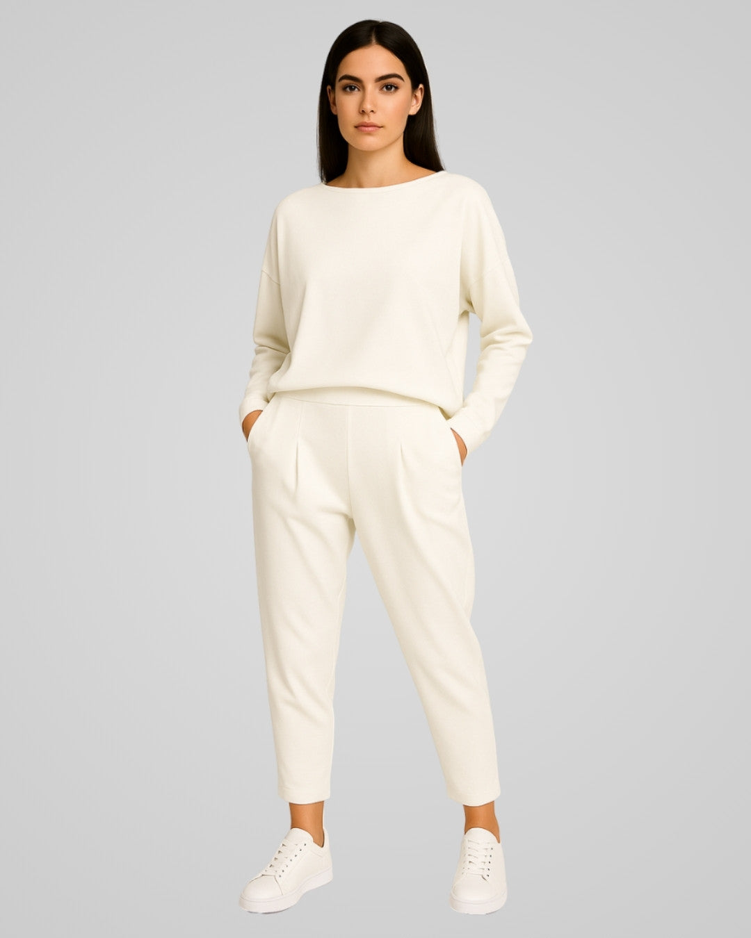 Comfortabele effen lounge set - Dames