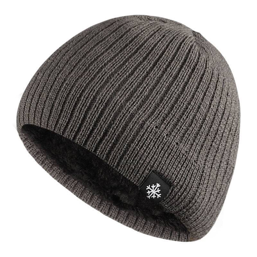 Warme gebreide wintermuts met zachte fleece voering – Dames