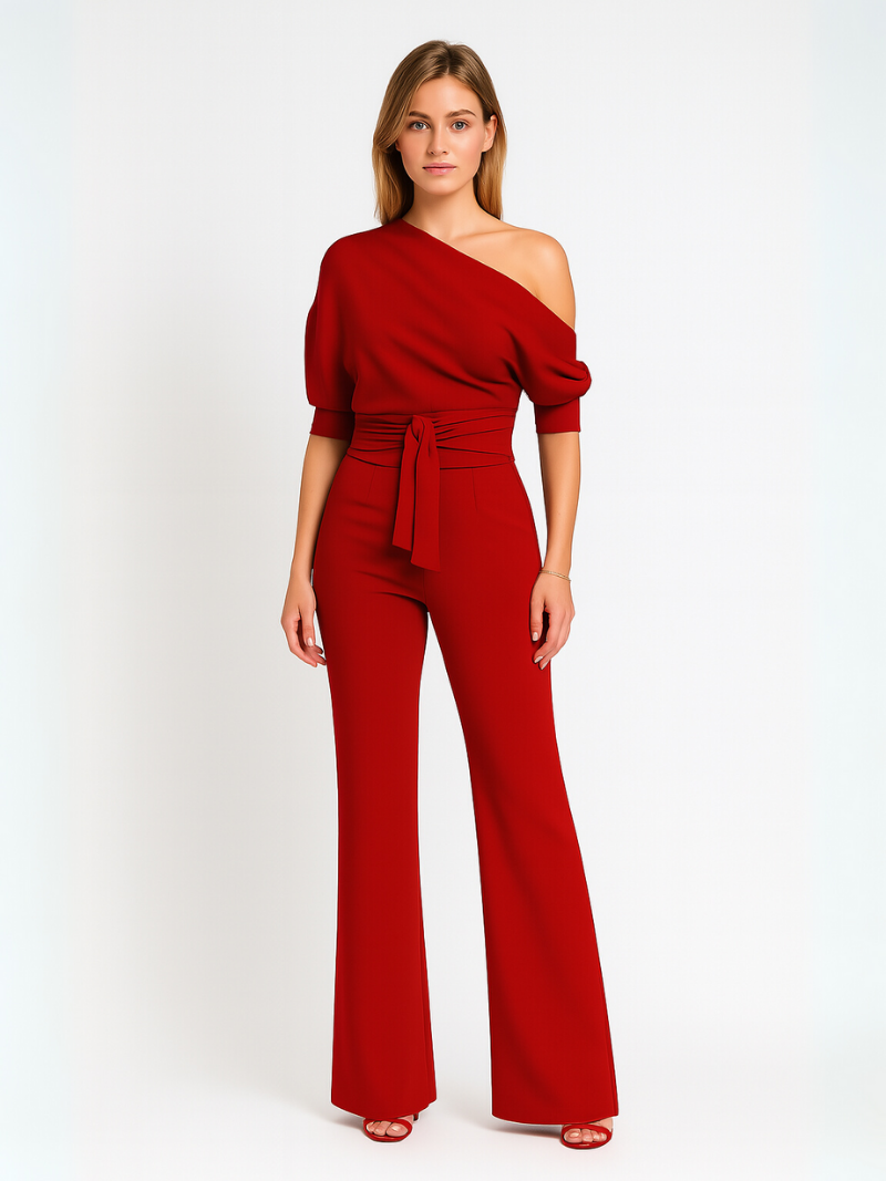 Elegante comfortabele jumpsuit met blote schouder - Dames