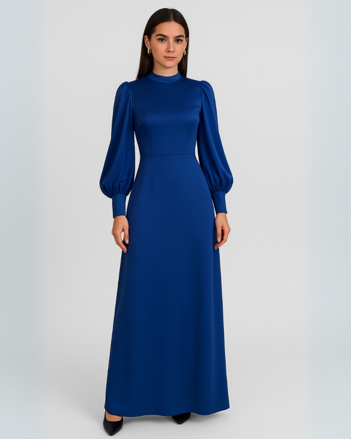 Elegante geplisseerde maxi jurk - Dames