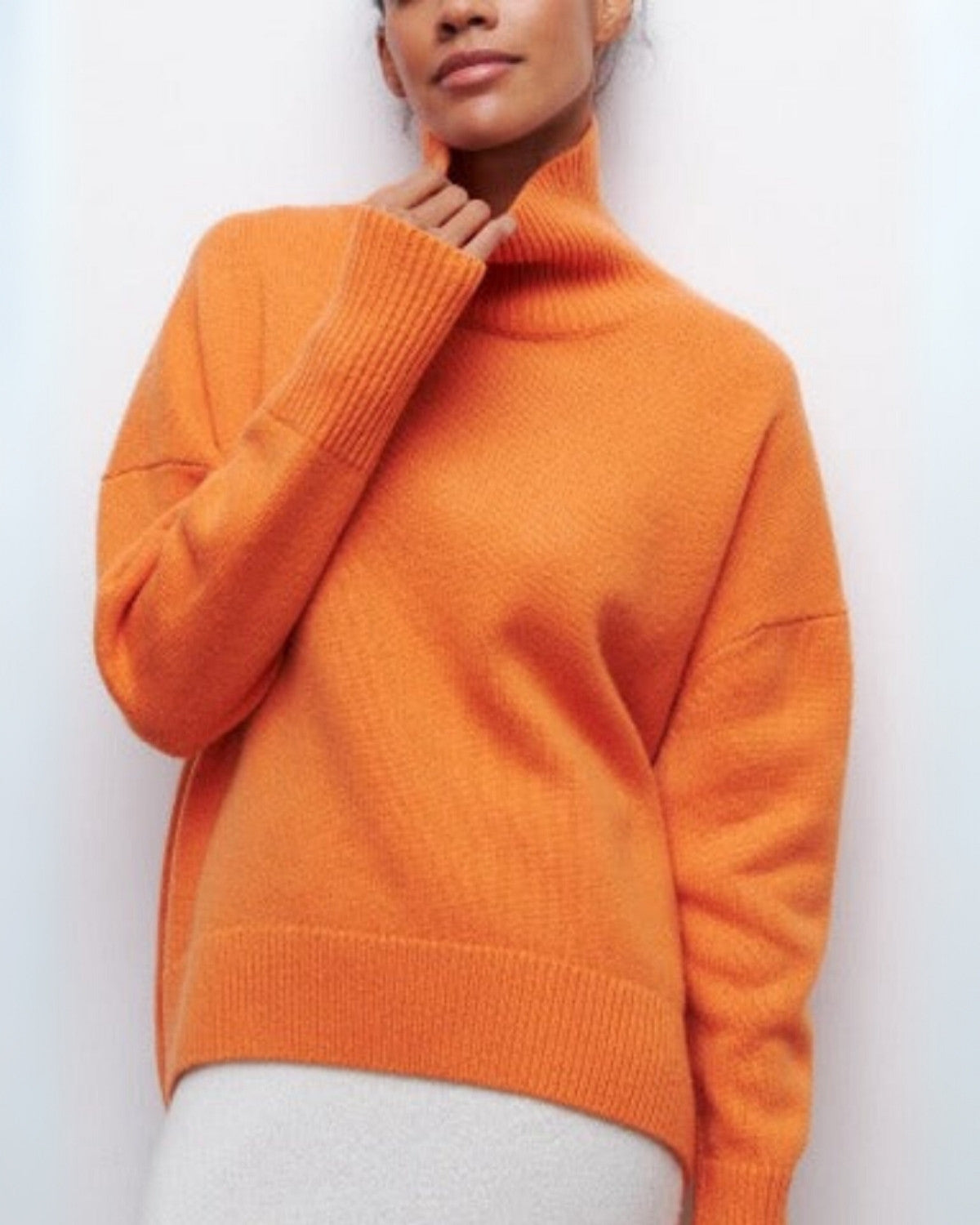 Elegante warme coltrui van wolmix voor herfst en winter – Dames