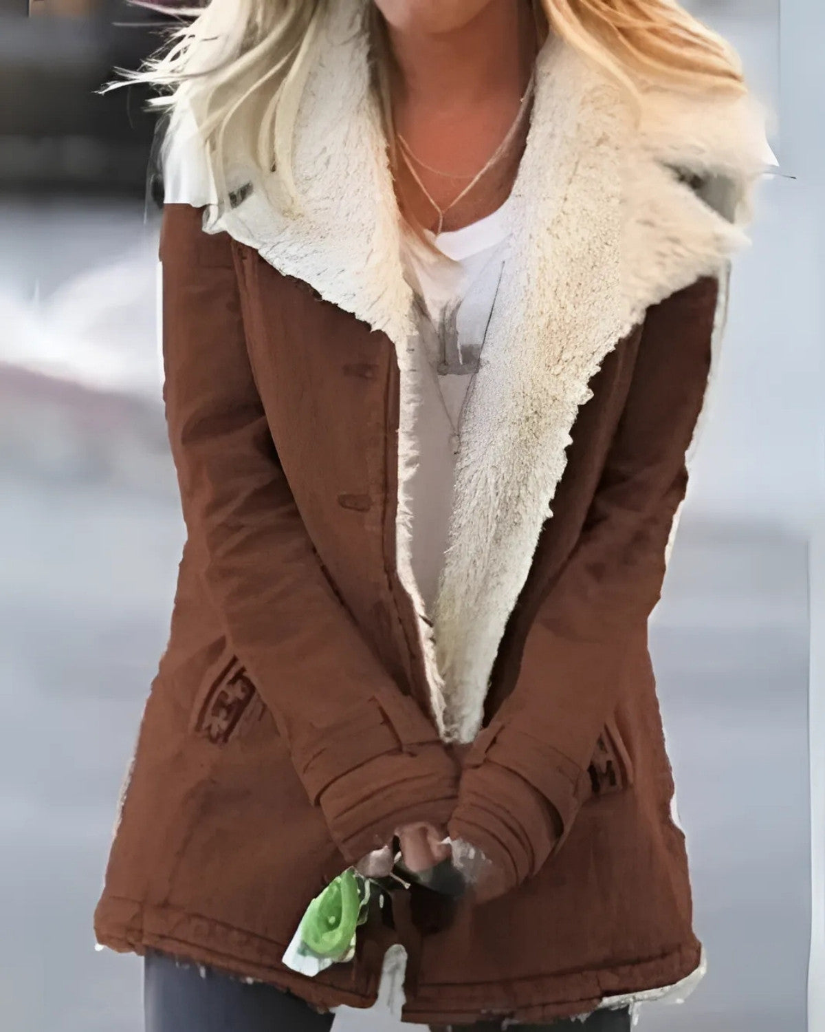 Elegante winterjas met slanke pasvorm en warme bescherming – Dames
