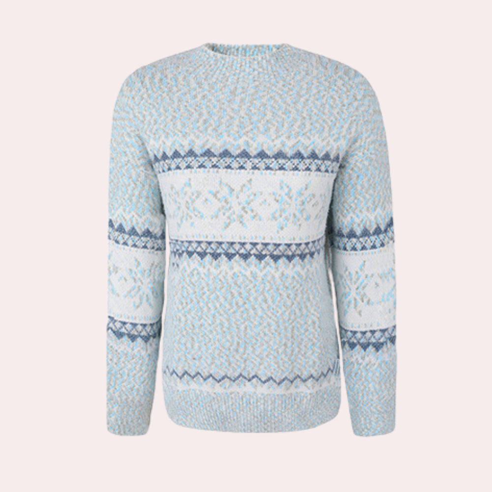 Vrolijke kersttrui met feestelijke print – Dames