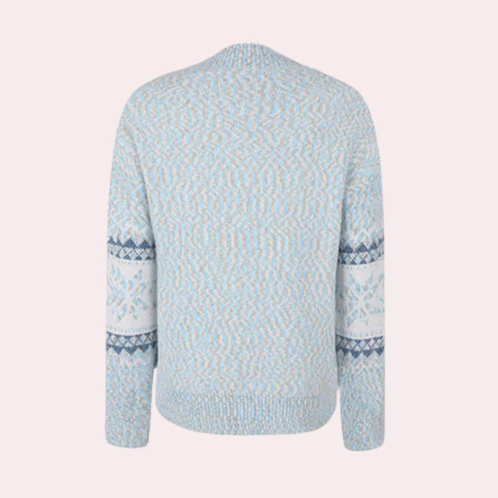 Vrolijke kersttrui met feestelijke print – Dames