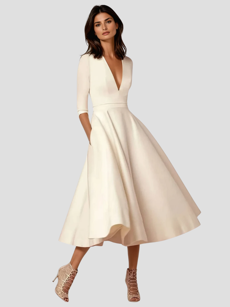 Iris | Elegante Retro Swingjurk Voor De Zomer
