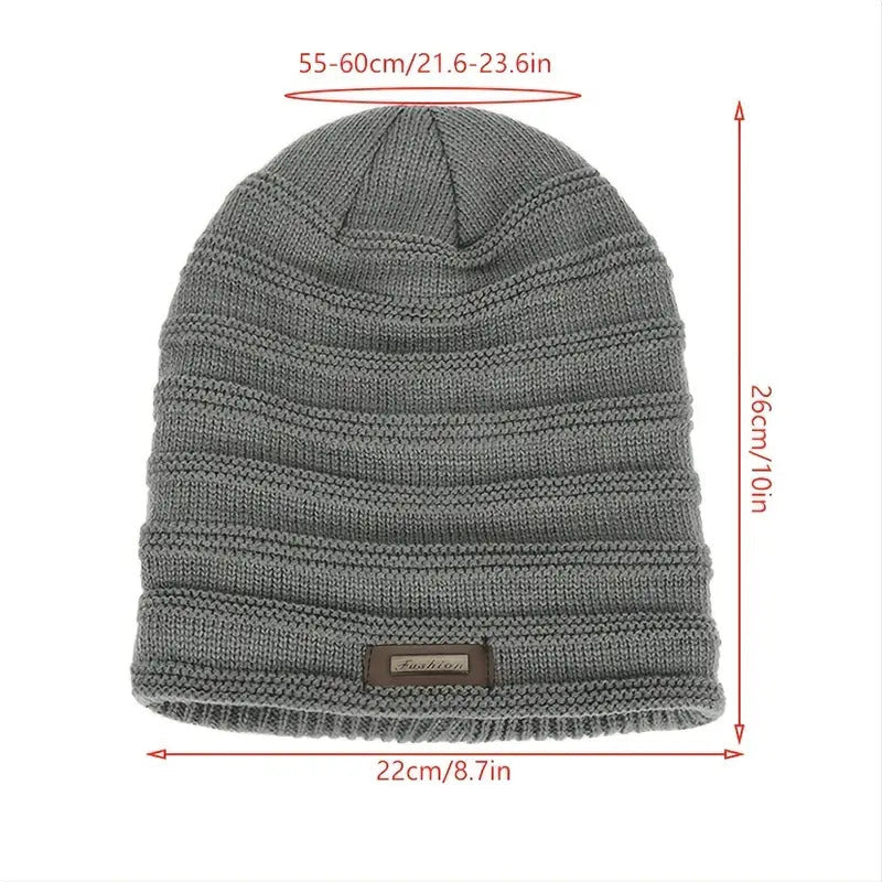 Warme gebreide wintermuts met comfortabele pasvorm