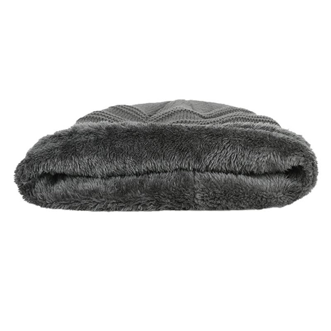 Warme gebreide wintermuts met comfortabele pasvorm