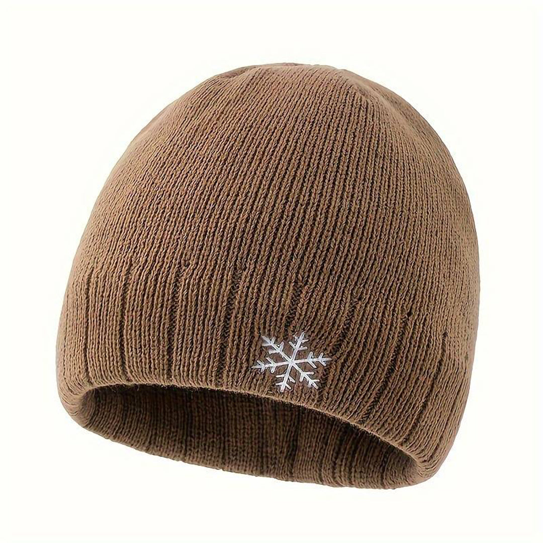 Warme gebreide wintermuts met zachte fleece voering – Dames